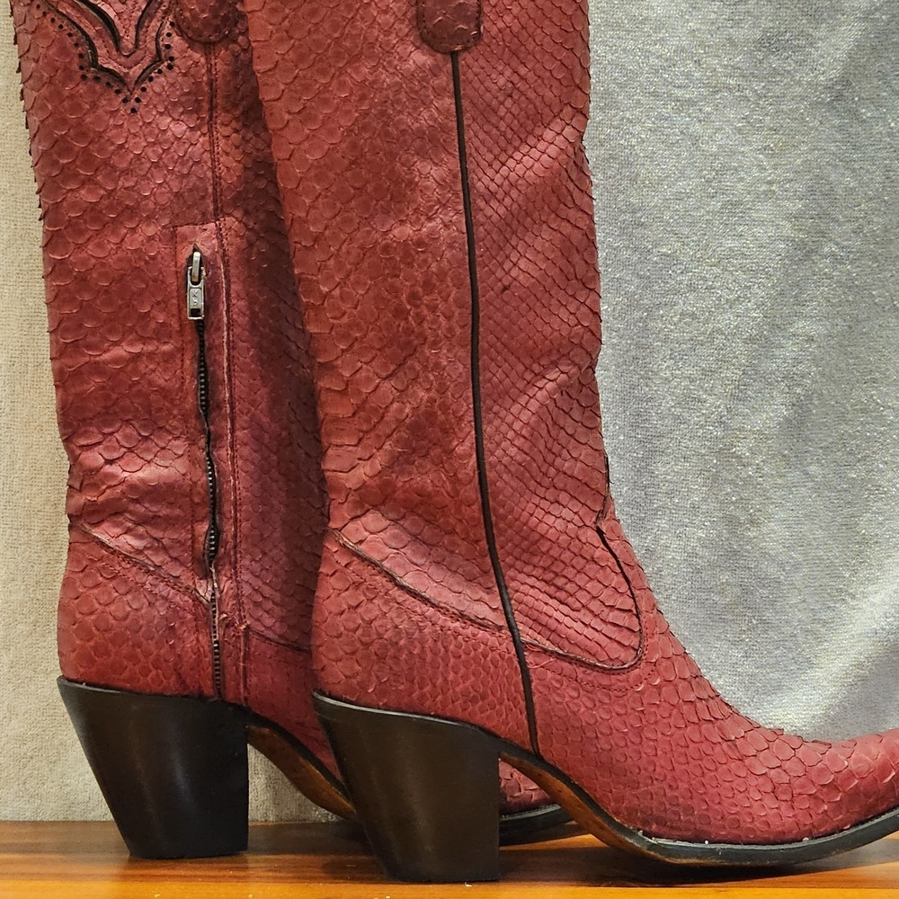 Corral Red Python Boots Kemo Sabe Exclusive Size … - image 6